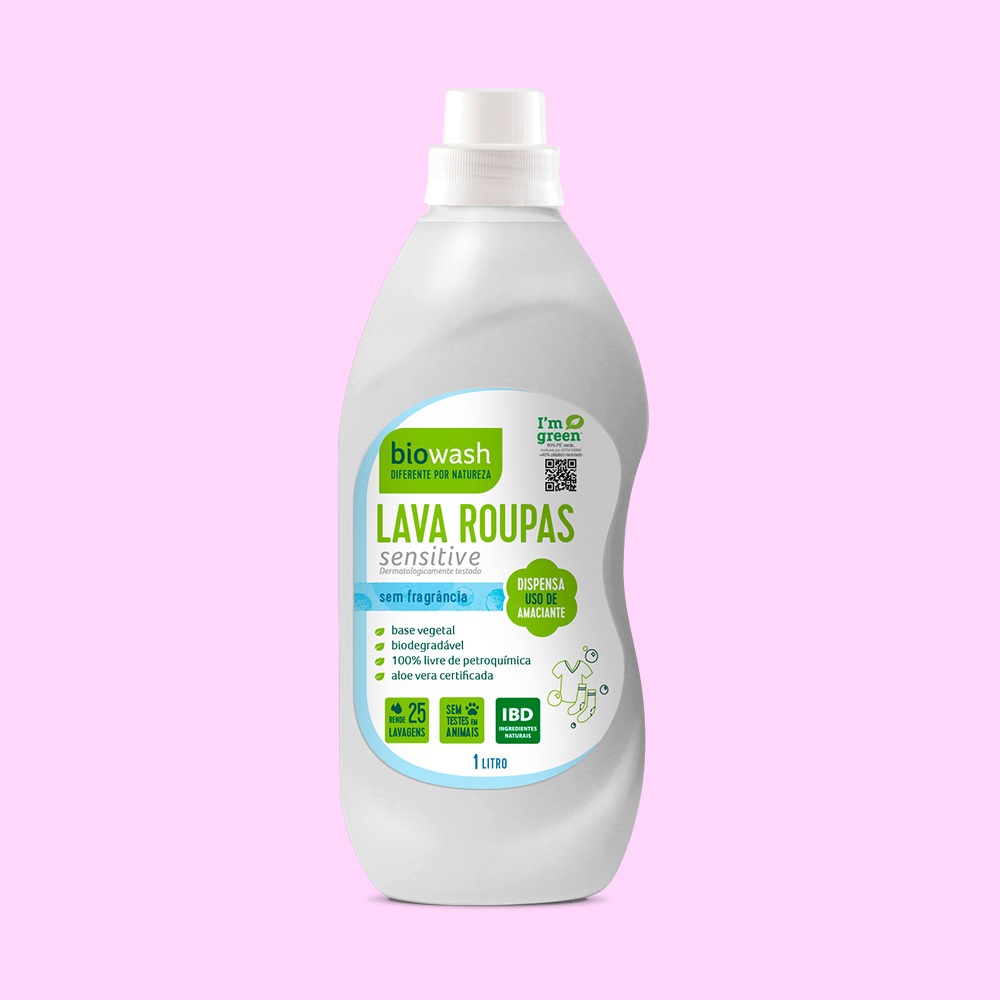 Lava Roupas Sensitive 1 Litro - Biowash