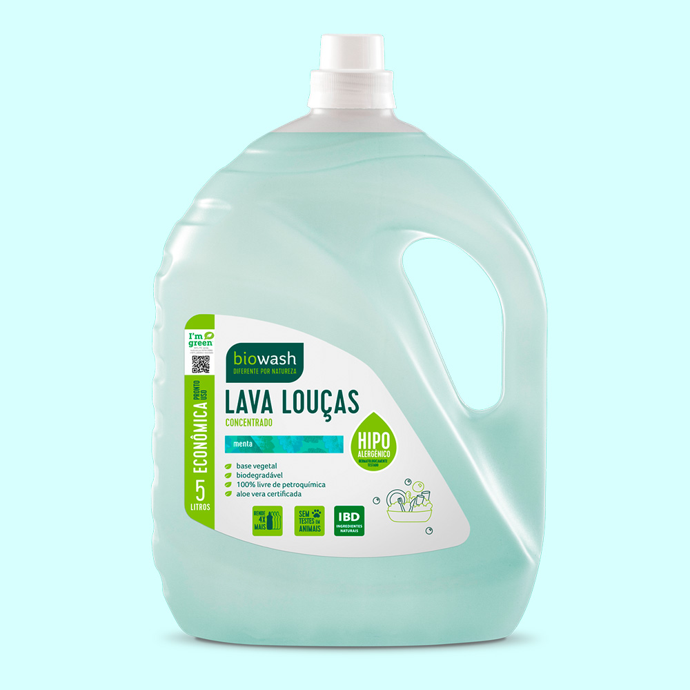 Lava Louças Menta 5 Litros - Biowash